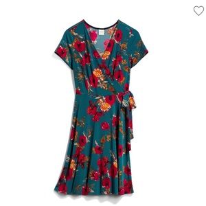 Faux Wrap Knit Dress